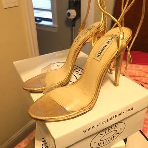 Steve Madden lace up heels (rose gold)